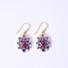 Phikun Flower Gemstone Earrings with ruby in 18k vermeil